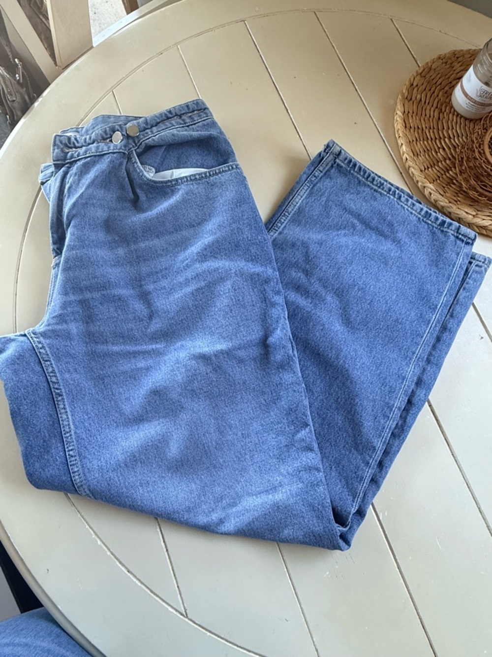 Classic wide Leg Blue Jeans